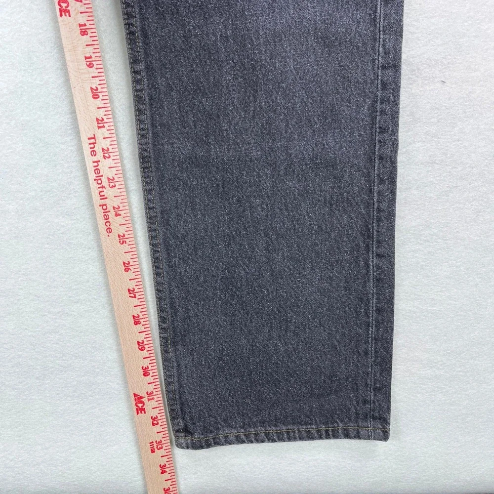 Vintage Levis 501 Mens 36x34 (34x33) Black Straight Leg Button Fly Made in USA